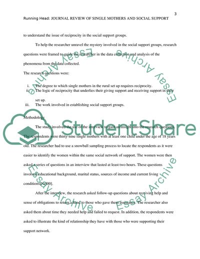 Single Mothers and Social Support