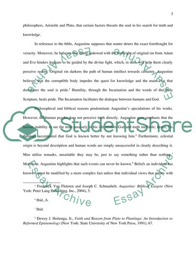 Augustines Contribution to Epistemology