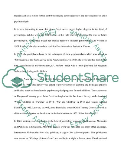 Women in Psychology. Anna Freud