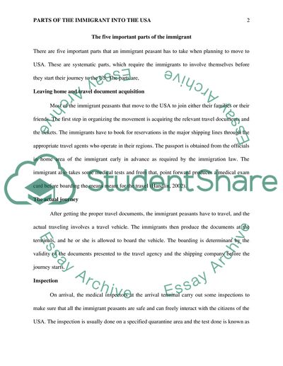 The 5 important parts of the immigrant&apos;s