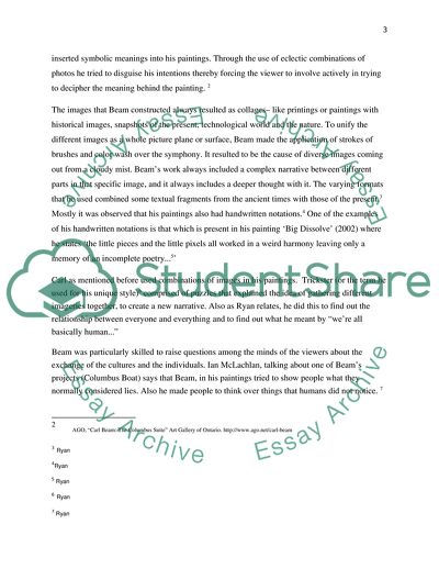 Carl Beams Major Painting Themes