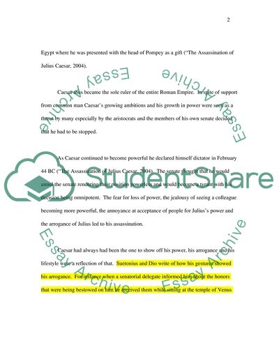 Why Was Caesar Assassinated