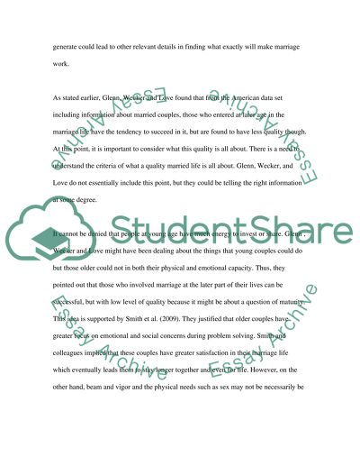 What makes a marriage work