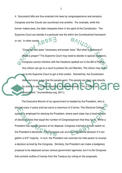 The History of the U.S.: Three Branches of Government