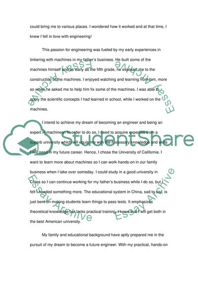 Analysis of My Intended Major Personal Statement Example | Topics and ...