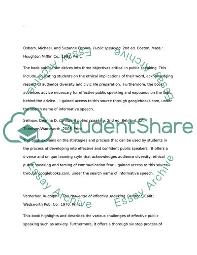 Annotated Bibliography Assignment