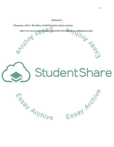 Plagiarism disscussion 1 wk 4