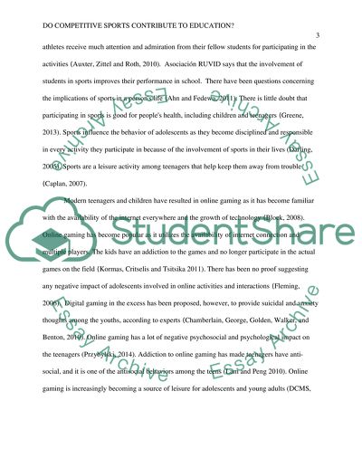 Do Competitive Sports Contribute to Education