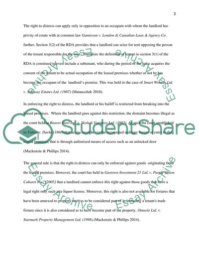 The Contractual Bounds in a Landlord-Tenant Relationship