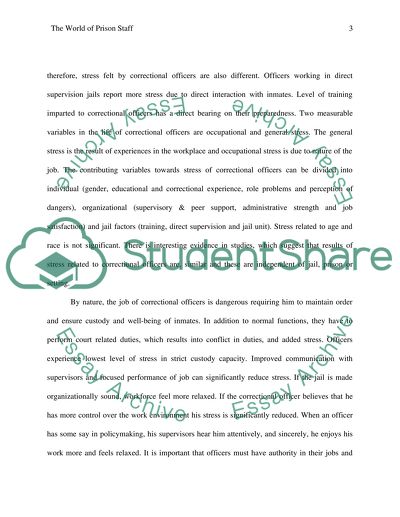 The World of Prison Staff