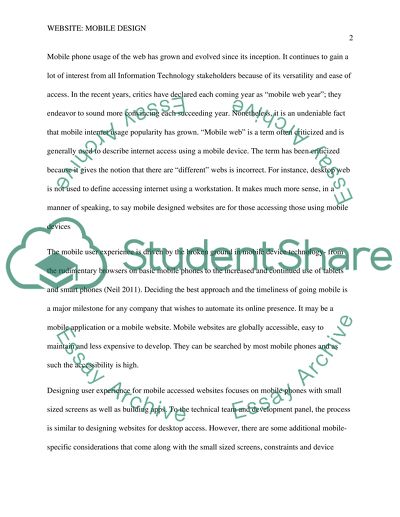 Website: Mobile Design