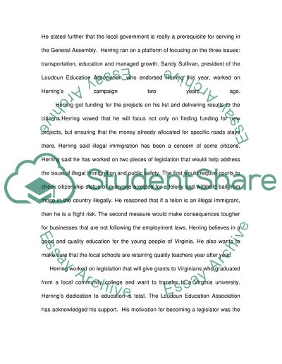 Legislators in Manassas, Virginia