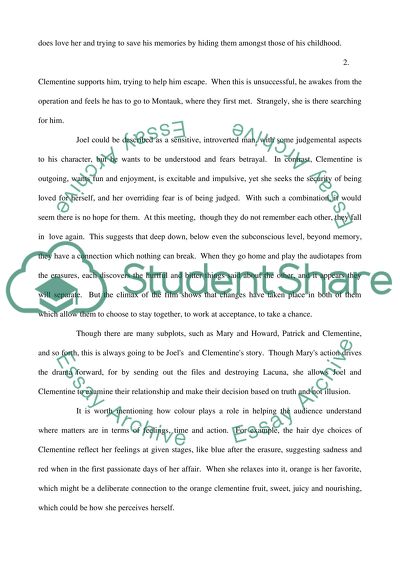 Analysis of the Film Eternal Sunshine of the Spotless Mind