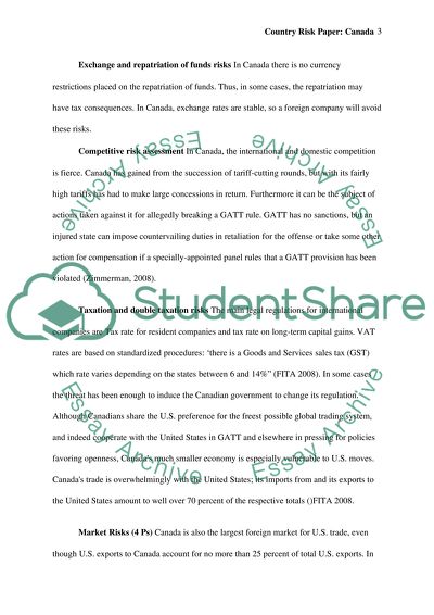 Canada Risk Analysis