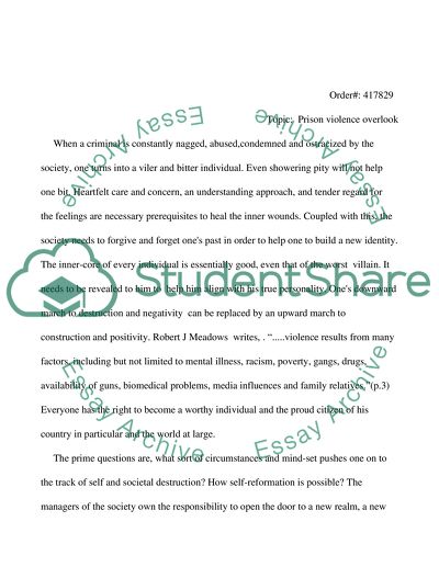 Prison violence overlook