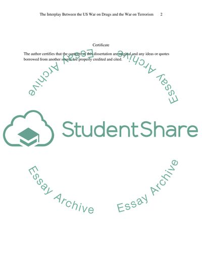 War on Drugs and War on Terrorism