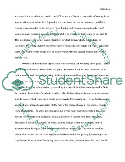 Depression in mothers