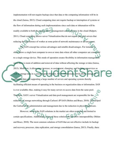 Storage Area Network of Carlson Companies