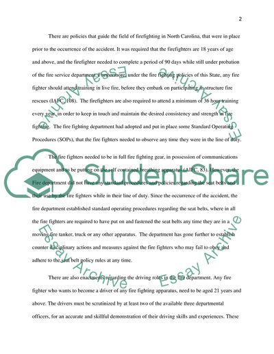 Fire Service Vehicle Accidents