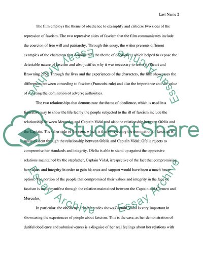 Pans Labyrinth film and themes