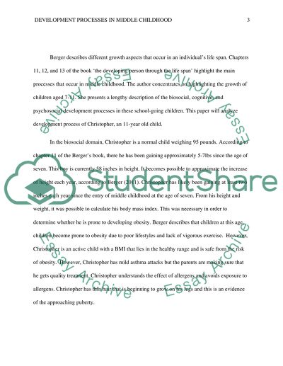 Development Processes in Middle Childhood