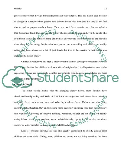 Prevention and Treatment of Obesity