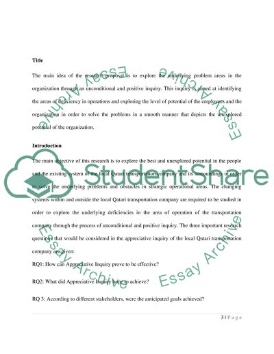 Effectiveness of Appreciative Inquiry