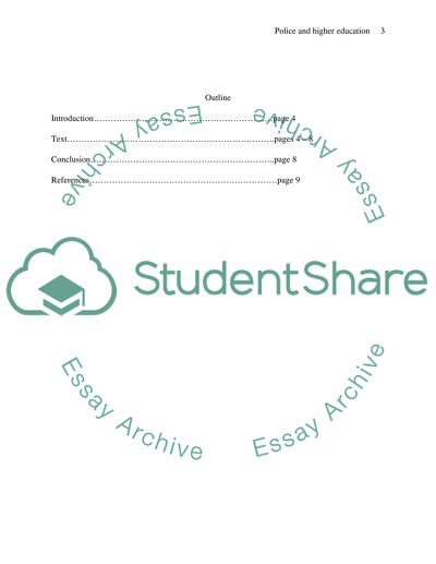 The Police and Higher Education