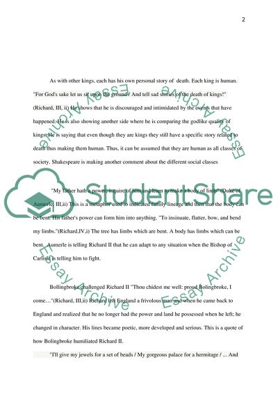 Shakespeare, Richard II