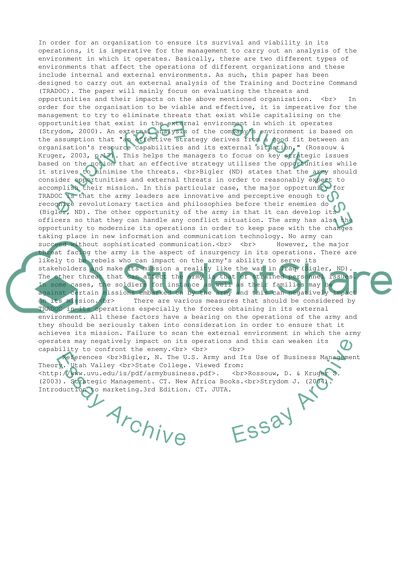 Strategic Management: External Analysis