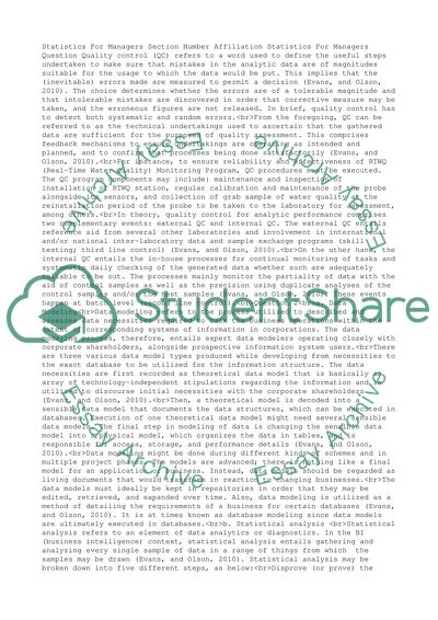 Statistics for managers individual work wk12