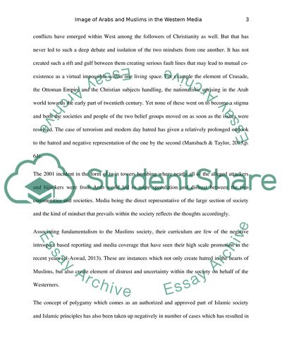 Image of Arabs and Muslims in Western Media