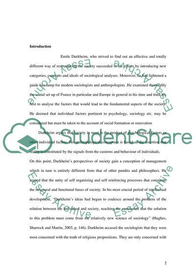 Management in Society - Durkheim