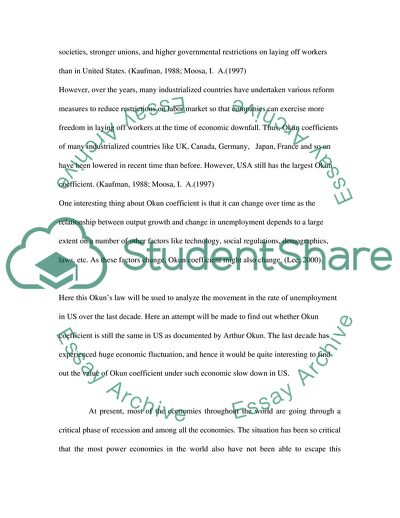 Changes in the Unemployment Rates