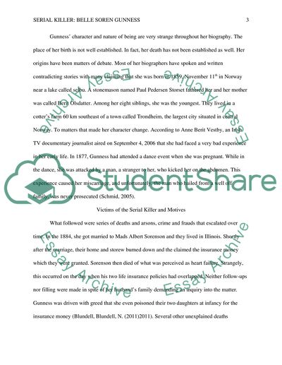 Serial Killer Belle Soren Gunness