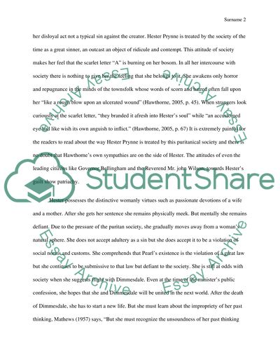 A Characteristics Analysis of Scarlett Letter Defying on Major Characters