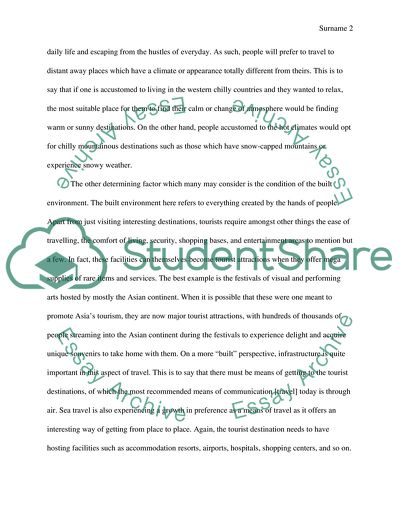 The Space and Place Theorem of Tourism
