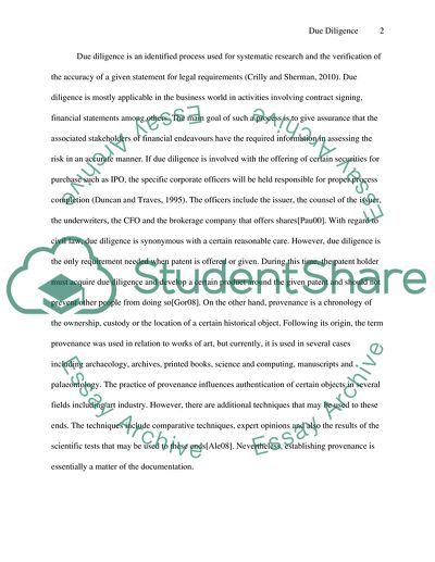 Due diligence: provenance of museums collections