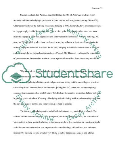 The Impact of Bullying Prevention Programs in Highschool