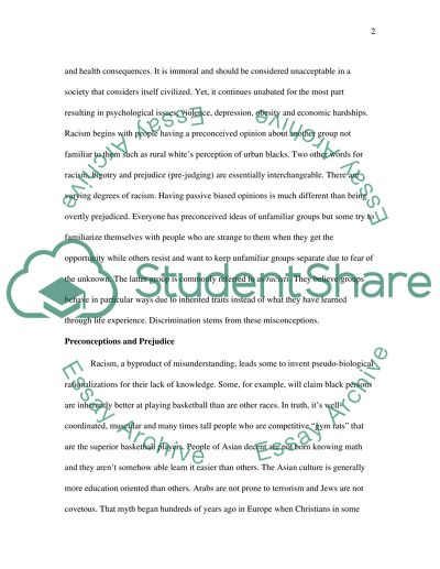 Racism, a Societal Shame