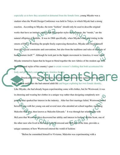 How and Why Do Issey Miyake and Vivienne Westwood Display the Female Body Clothing