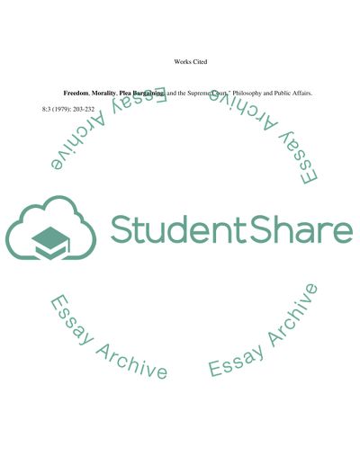 Plea Bargains and Morality