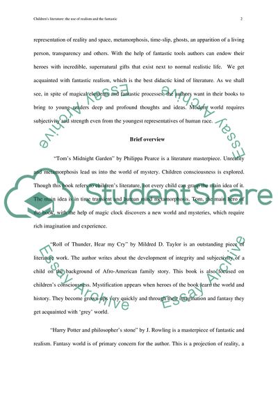 Childrens Literature - The Use of Realism and the Fantastic