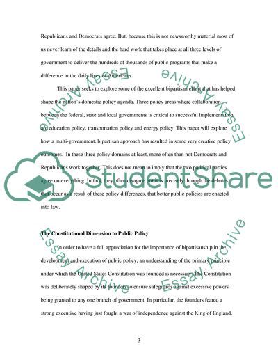 Examples of the US Bipartisan Success