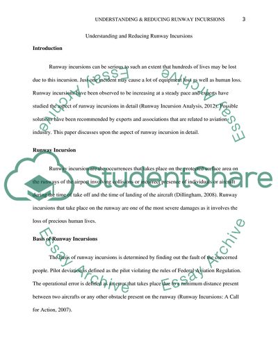 Understanding and Reducing Runway Incursions