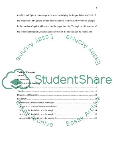 Materials Fatigue Failure