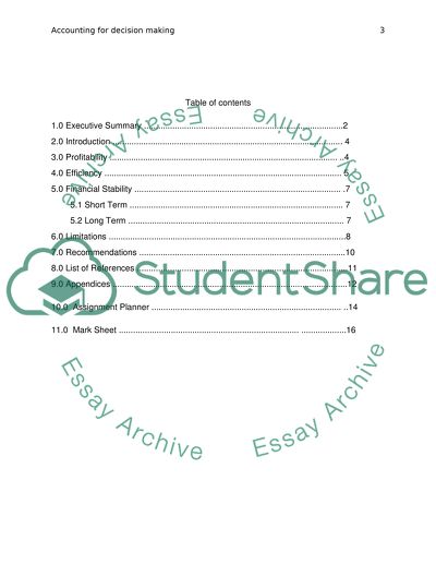 Accounting For Decision Making