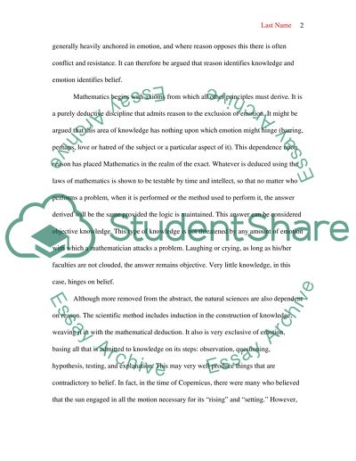 Belief and Subjective Knowledge