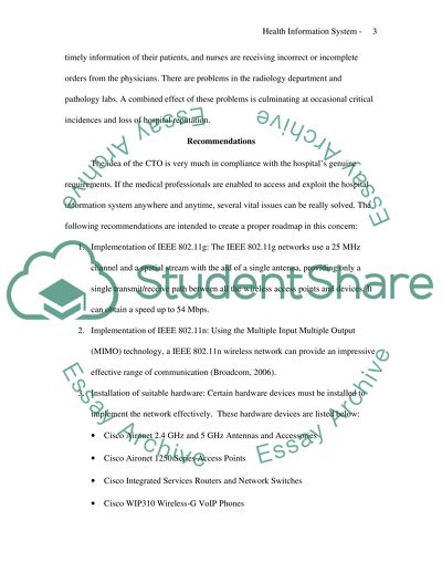 health information system essay