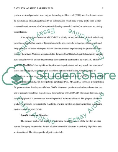 Use of Cavilon no Sting Barrier Film in Reducing the Prevalence of Moisture-Associated Skin Damage